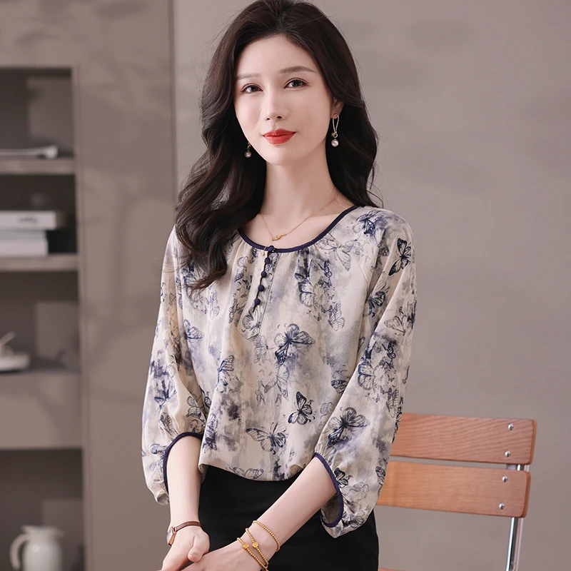 【500-599】微微真丝百搭妈妈装