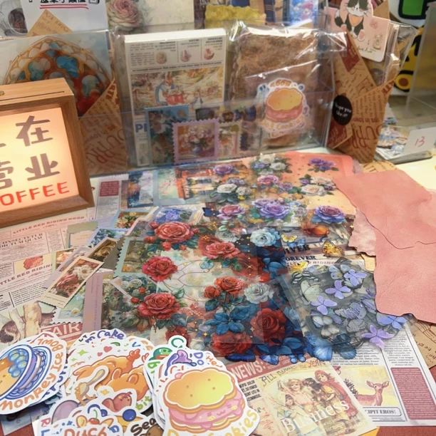 清仓【手账贴纸/素材/大杂烩】可爱/复古/INS/手账大杂烩/元素贴纸
