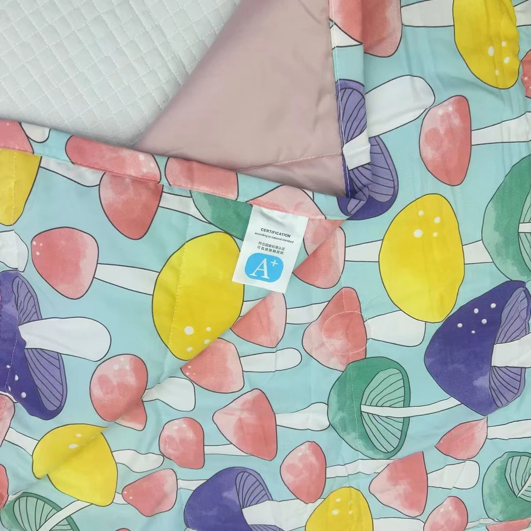 【蘑菇精灵】- 水洗绵麻夏被（100*70）