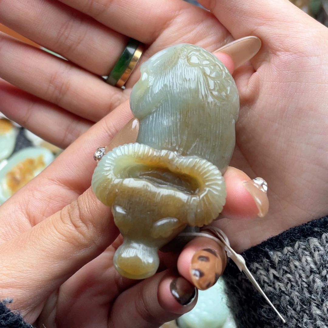 和田玉未镶嵌挂件