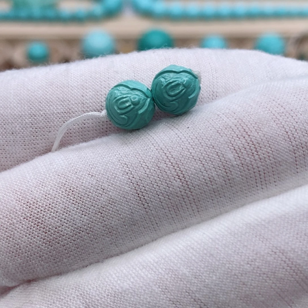 绿松石未镶嵌珠宝奇石7.5mm