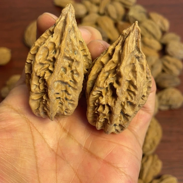 桃核手串鱼骨纹一对7