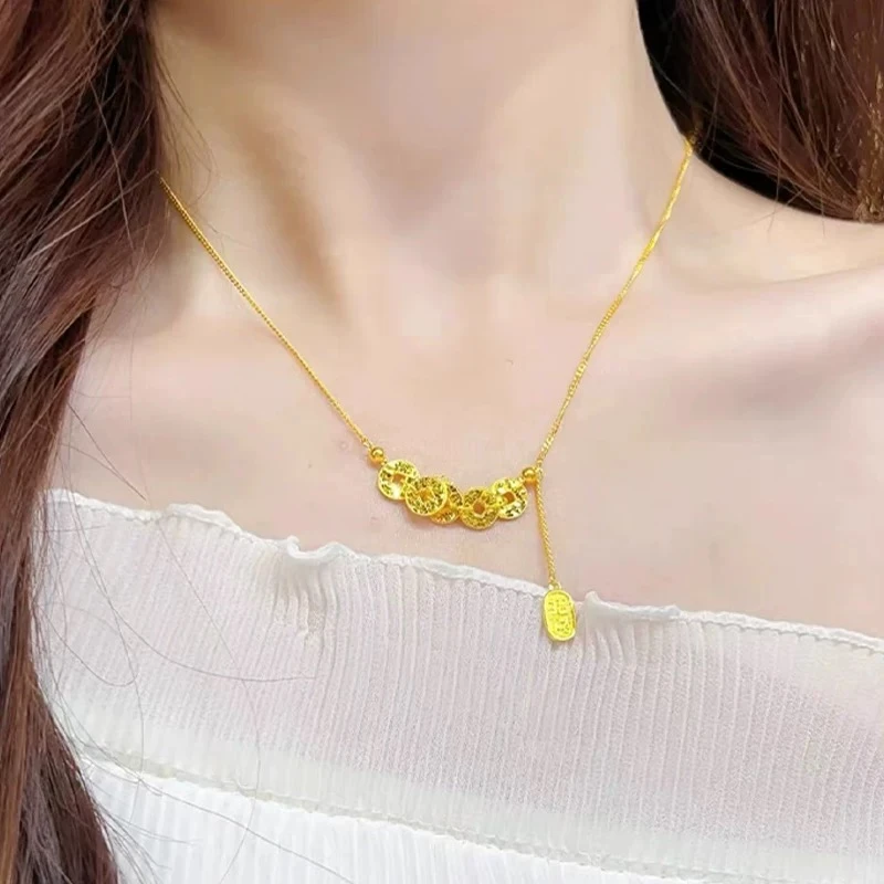 【直播专属】五帝钱项链  时尚aa 0003