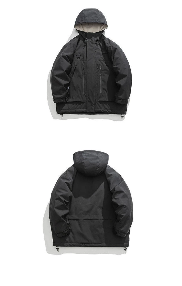 冬季男女休闲工装机能外套棉衣棉袄连帽工装外套冬季情侣加厚棉服