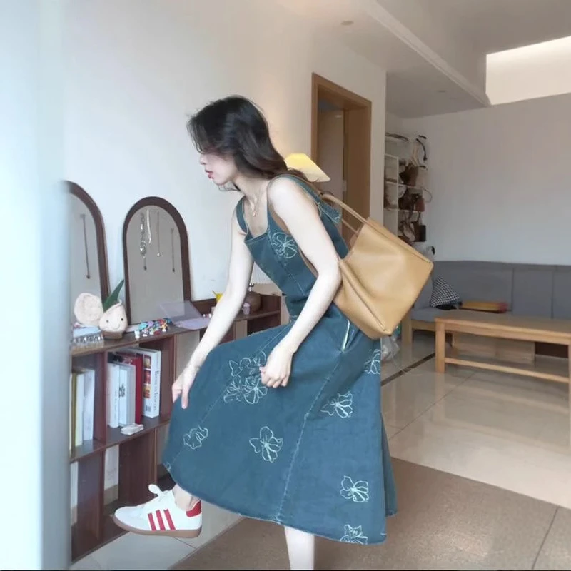 复古连衣夏季衣服红色高级新款时尚洋气新款潮牌女装连衣裙女装