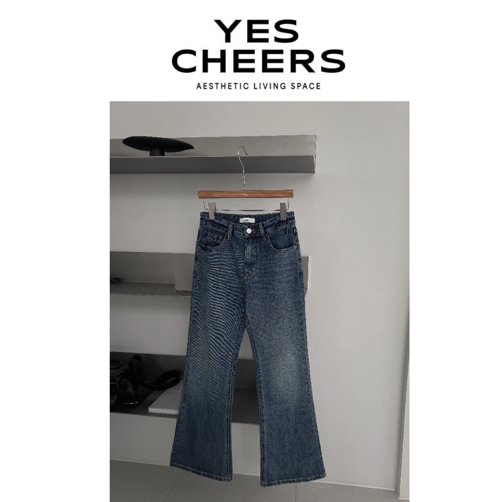 悦是YESCHEERS【瘦腿特效】设计师款微喇牛仔裤 9025