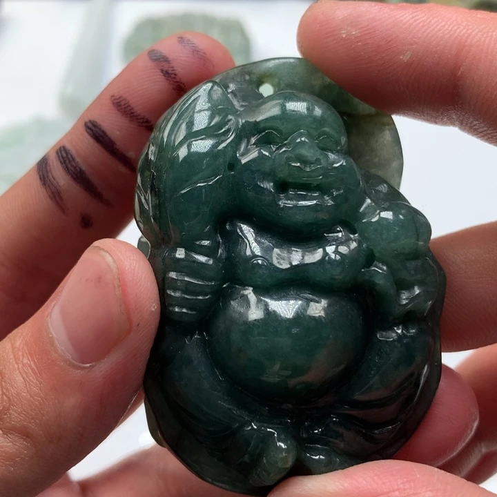 翡翠未镶嵌颈饰保真天然a货翡翠