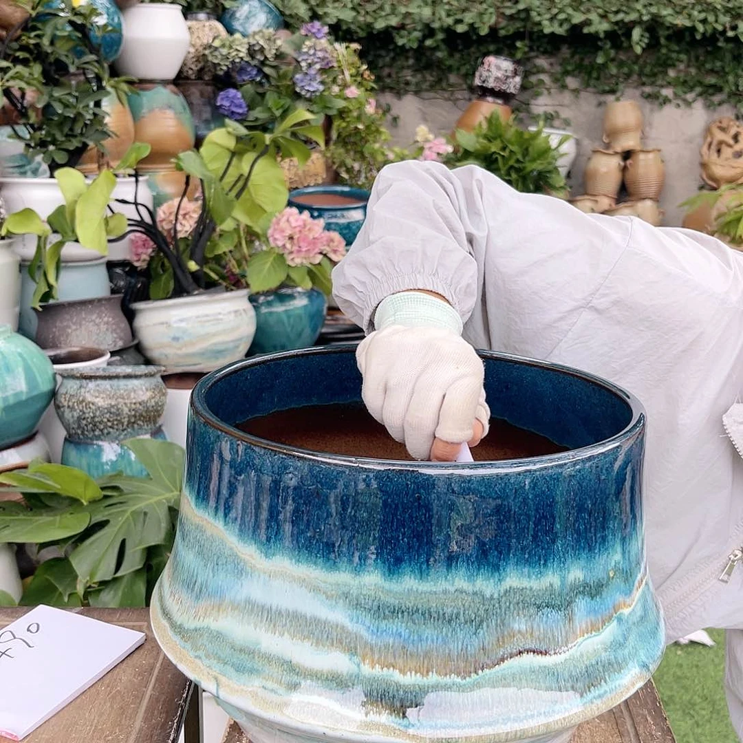 紫砂花盆王嫂花盆直播0513-高22口28肚子35 452