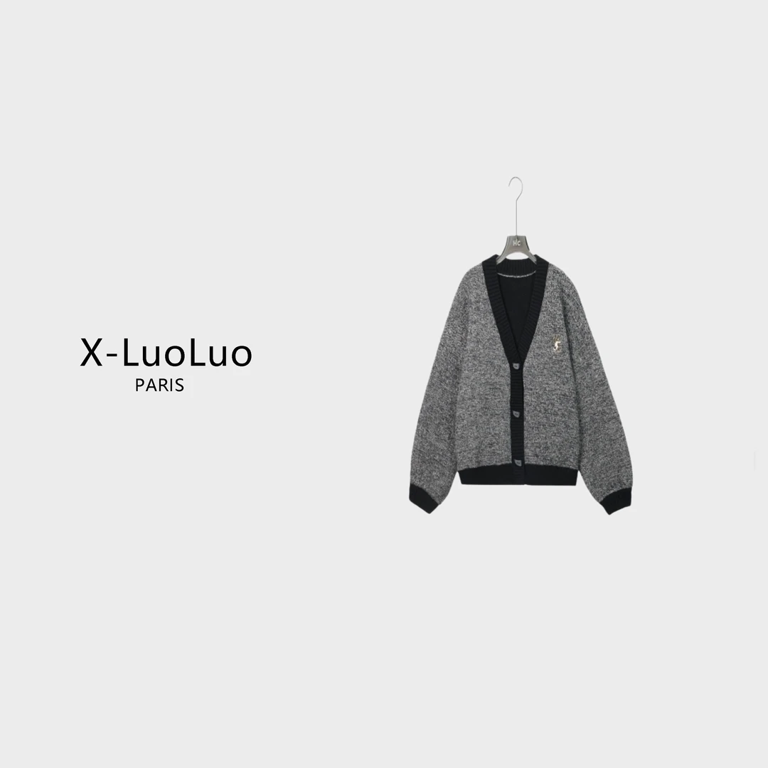 【X-LuoLuo洛洛】赫本灰-品牌余单丨浣熊羊毛加厚羊毛衫针织衫5682