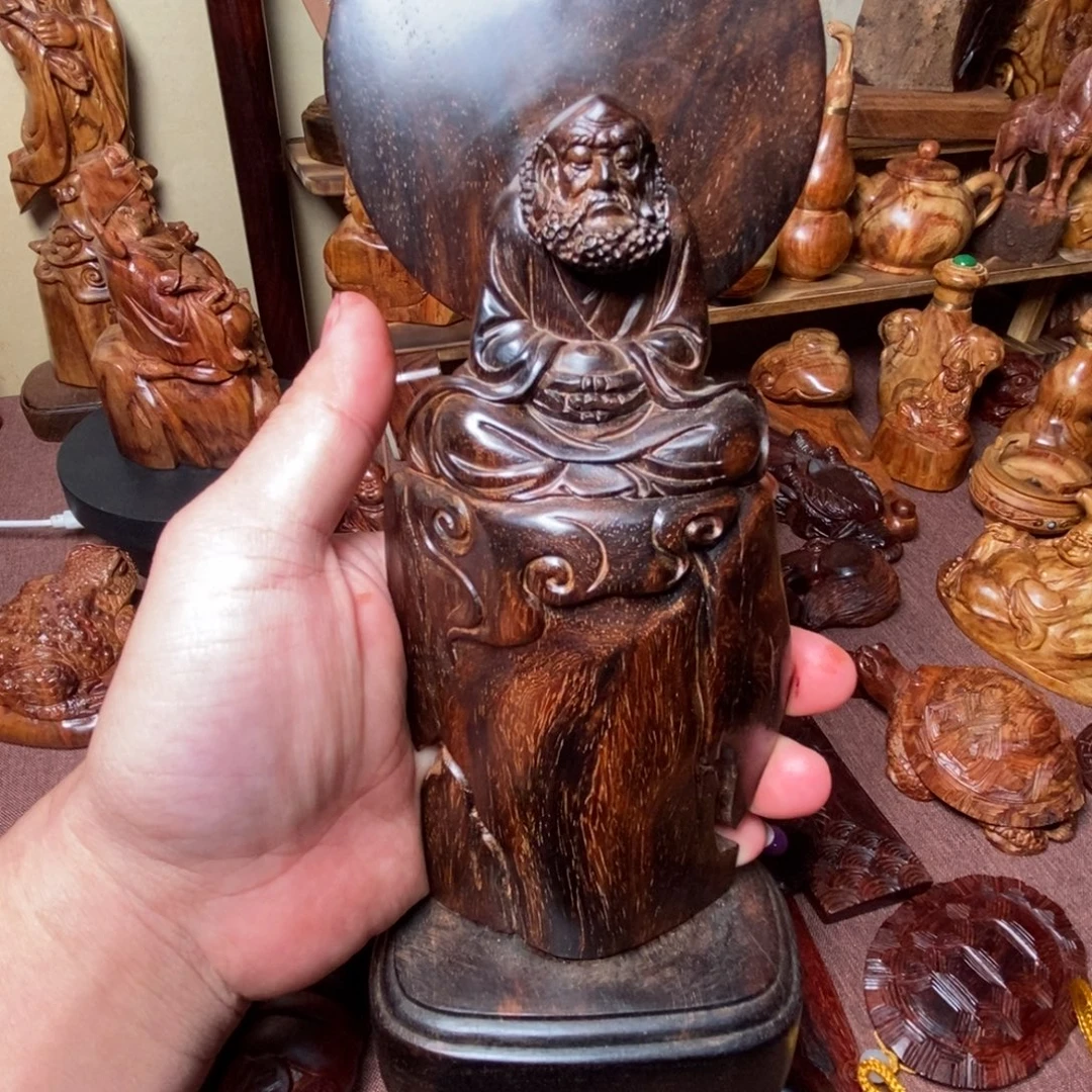 南***子小叶紫檀印度小叶紫檀达摩摆件
