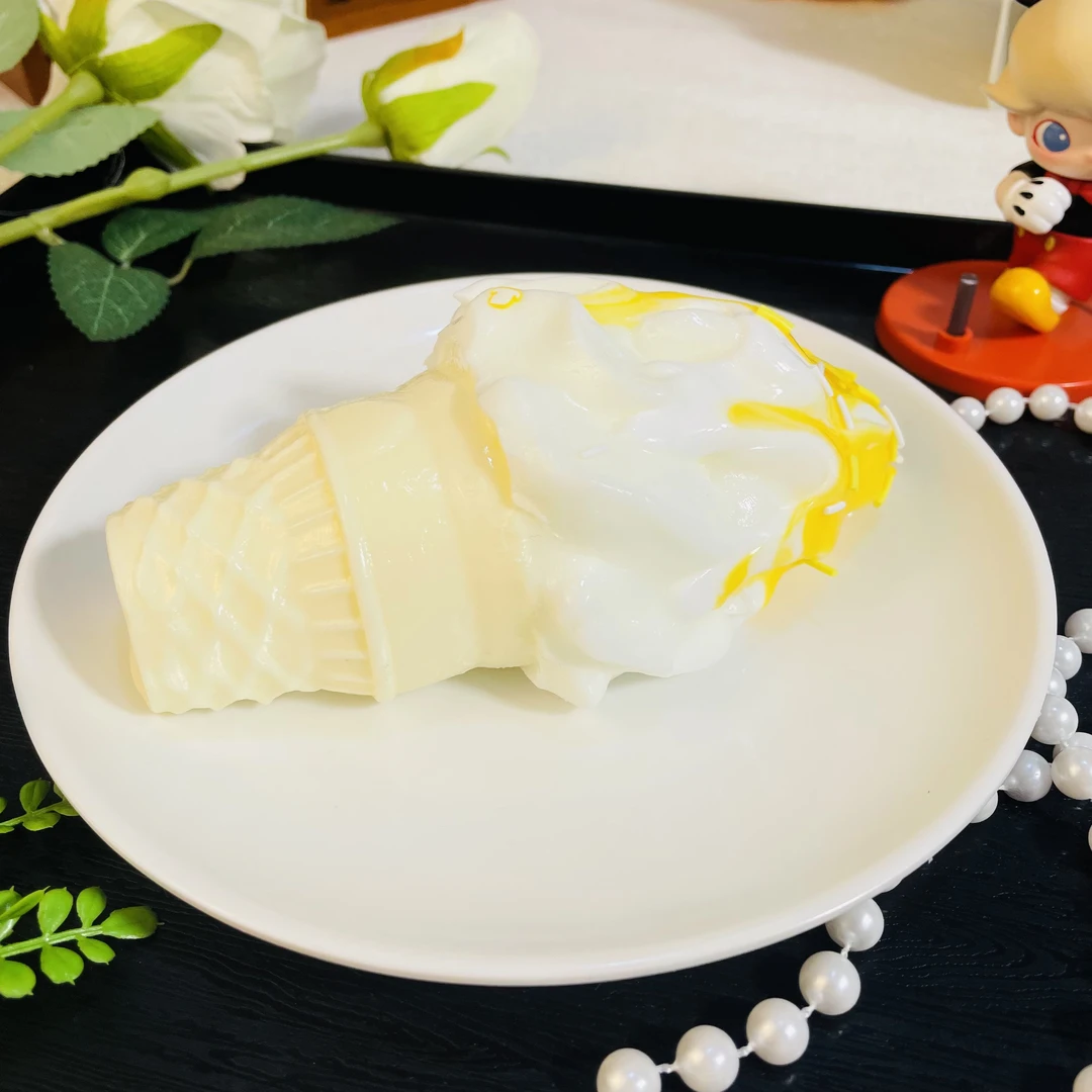 0118黄圣代冰激凌捏捏乐慢回弹玩具手工[默认瑕疵介意勿拍]