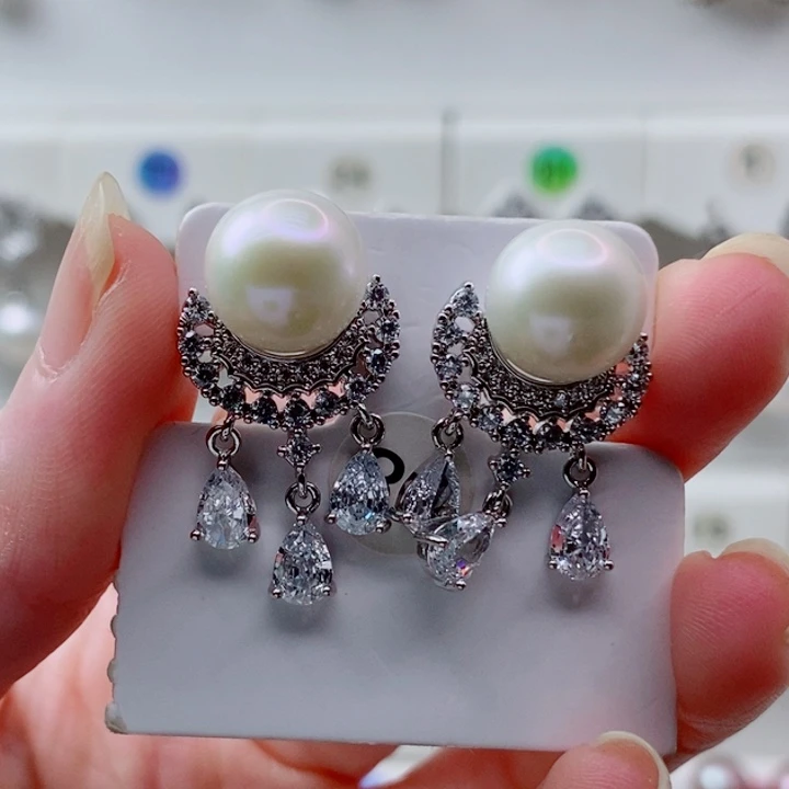 淡水珍珠耳饰未镶嵌A