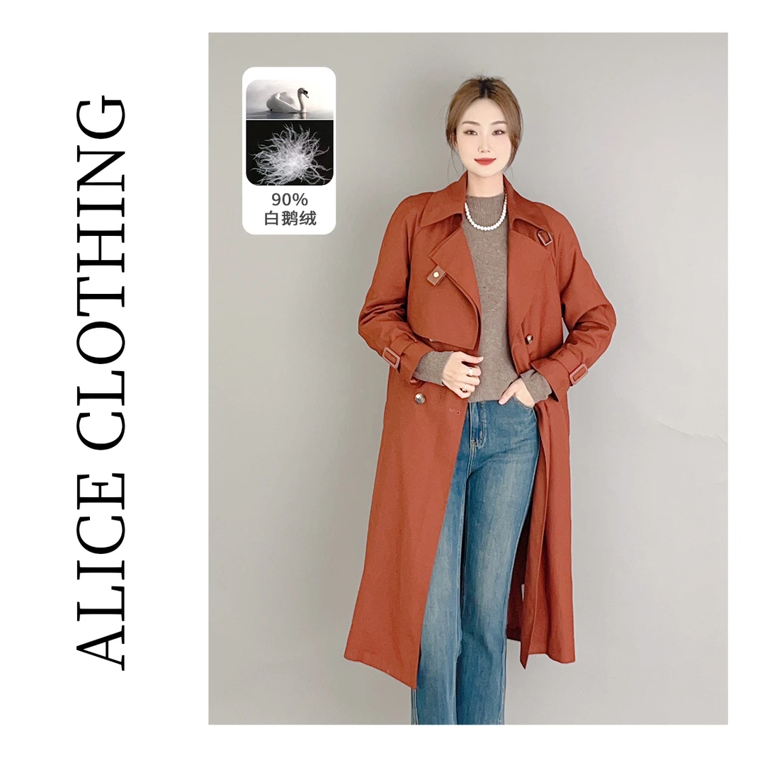 3 ALICE西伯利亚鹅绒 风衣飒美干练 强效锁温 S2135372Tr