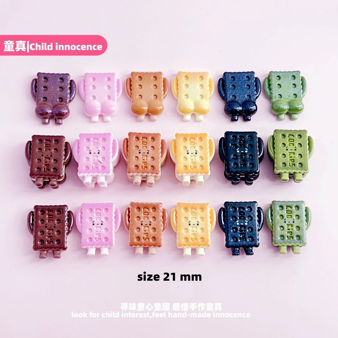 想念可拼搭方块组合夹心饼干食玩系列diy发饰发夹摆件挂件鞋扣贴