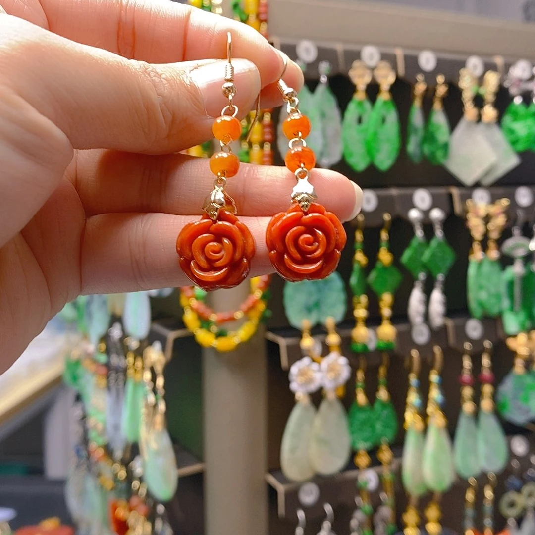 未镶嵌翡翠耳饰翡翠