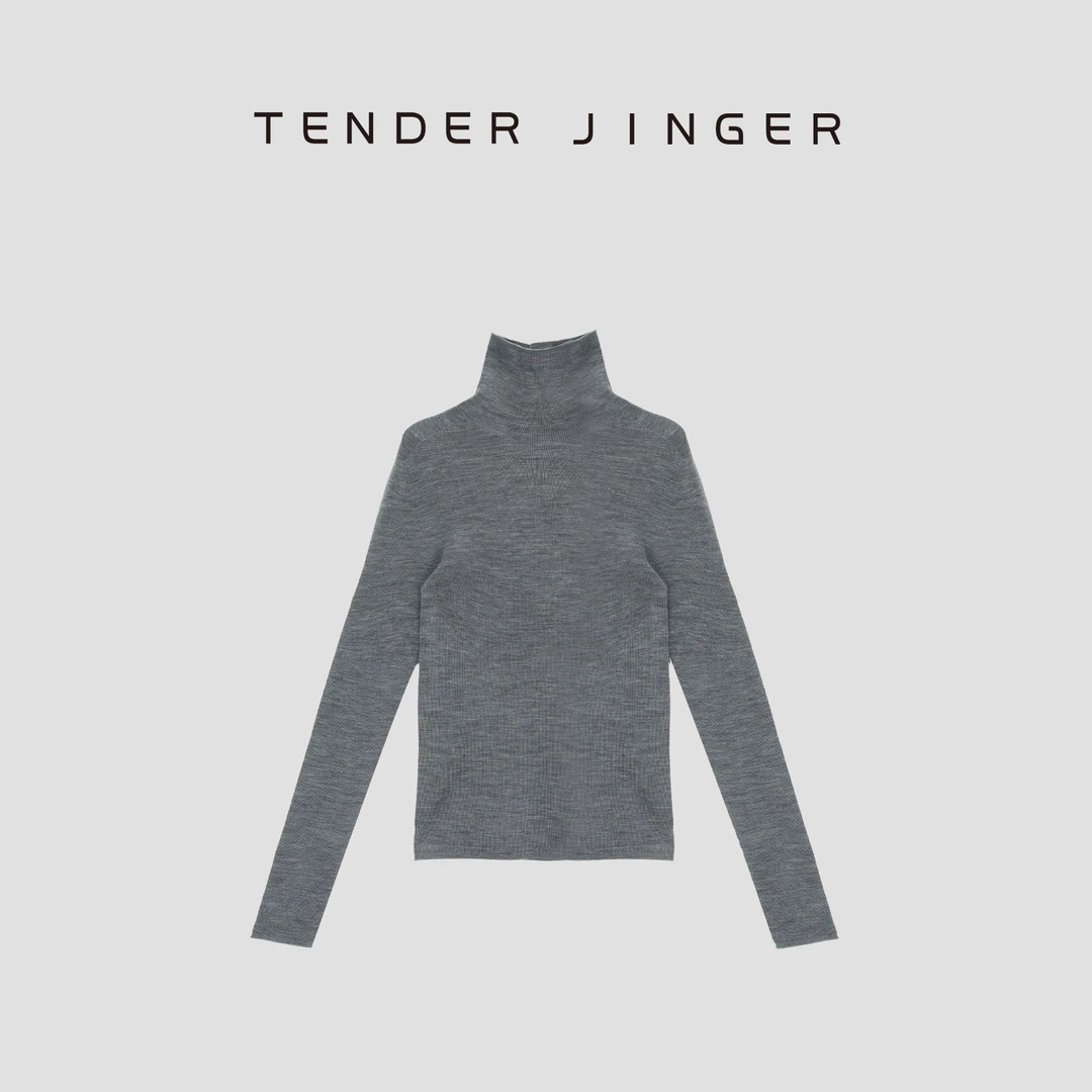 Tender Jinger【马卡龙糖果】绵羊毛扬子纱打底针织上衣T53AMM41083