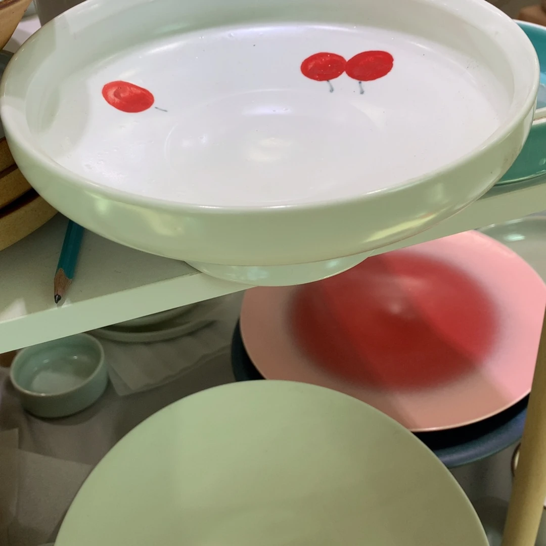 陶景德镇粗陶复古盘碗微瑕