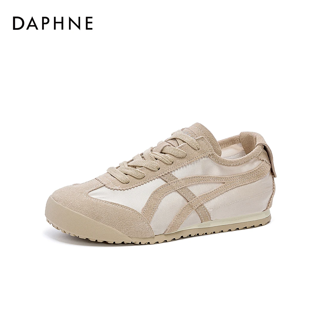 达芙妮时尚春季限定紫色百搭学院风平底舒适德训鞋