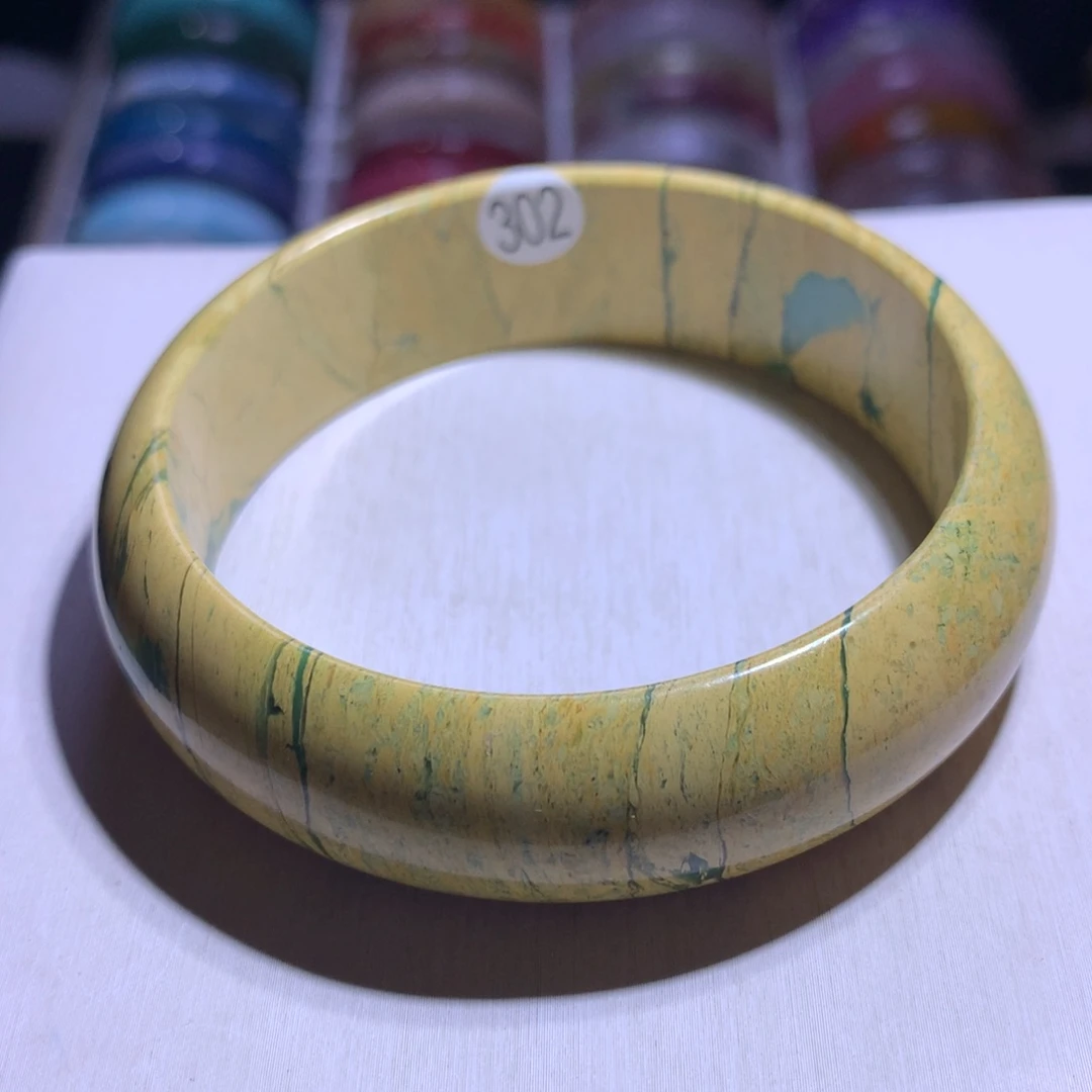 手镯水晶银S925镶嵌云母62.2圈302