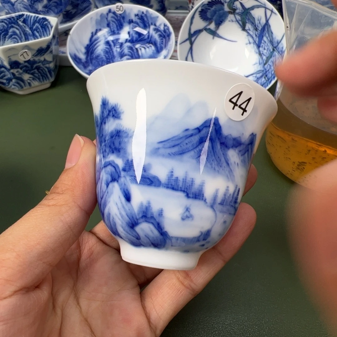 景德镇纯手工纯手绘茶具木木44