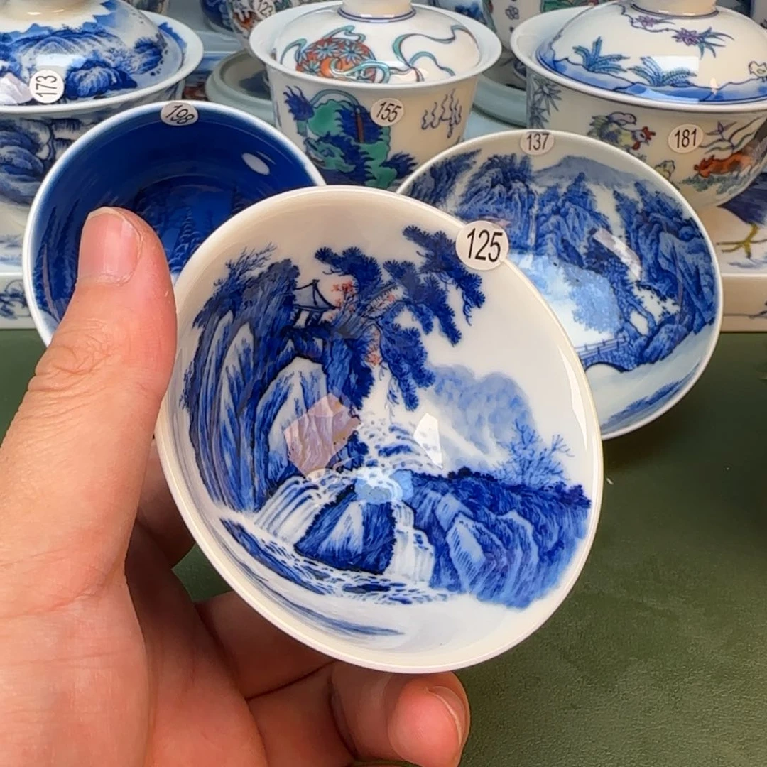 彦祖纯手工手绘茶具125