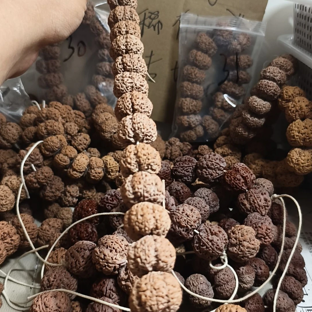 金刚菩提手串23纽扣夹板菠萝蜜