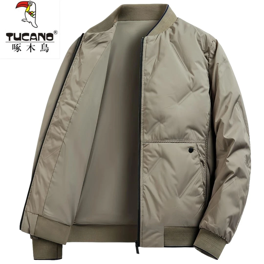 啄木鸟男士休闲棉服商务秋冬新款保暖时尚流行加厚棒球服棉衣外套