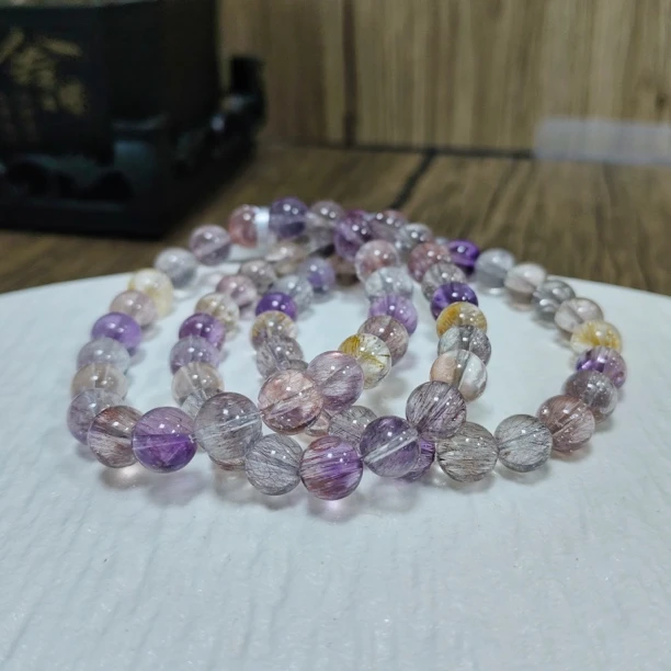 【书记甄选】天然仙女超七单圈手链 多样性发一件 约8mm 1882BB