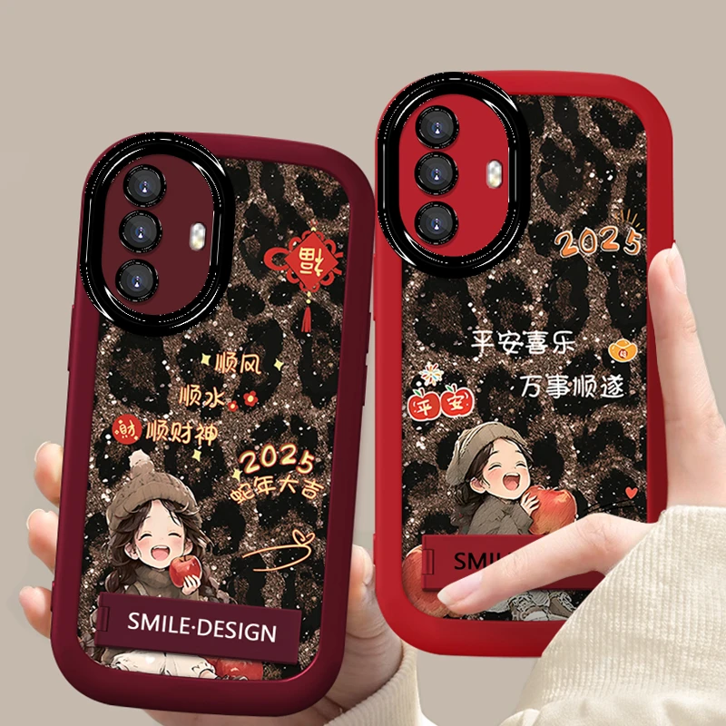 适用于【VIVO】X30/X30Pro新款豹纹女孩可爱创意支架防摔手机壳