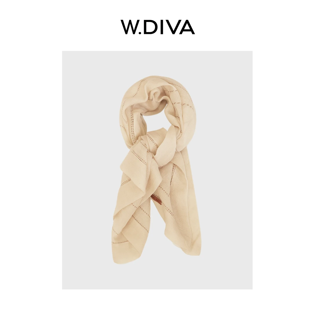 W.Diva【无限符号】200支戒指绒羊绒手工包边对丝围巾披肩50J112097