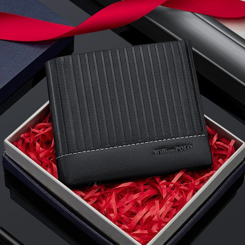 英皇保罗短款钱包男商务潮流百搭钱夹真皮钱包男士高级感高档皮夹