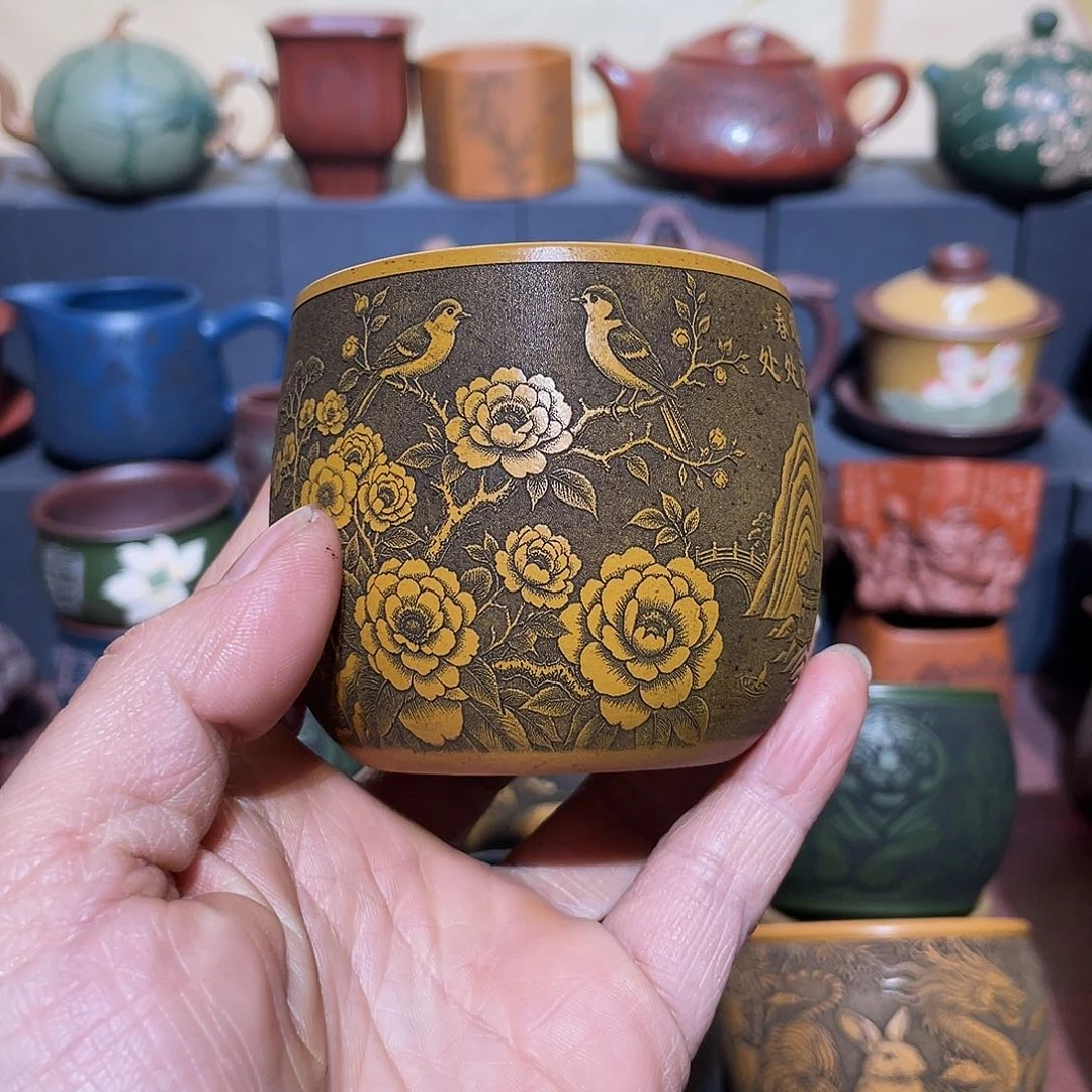 原矿紫砂手工主人杯