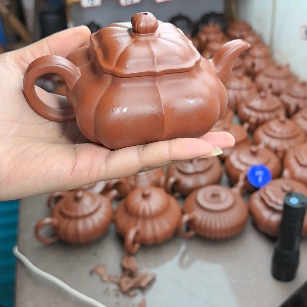 *****紫砂茶壶朱泥筋纹传炉190cc