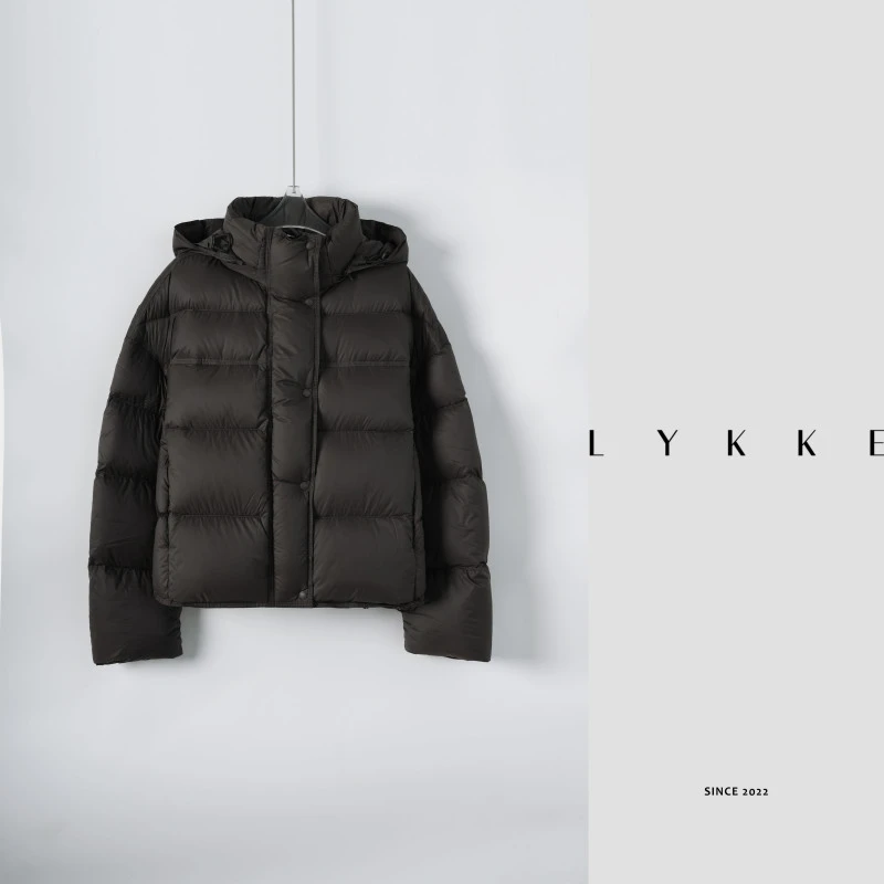 【佳琦】白鹅绒空气感连帽立体充绒高定风轻奢短款羽绒服-E766