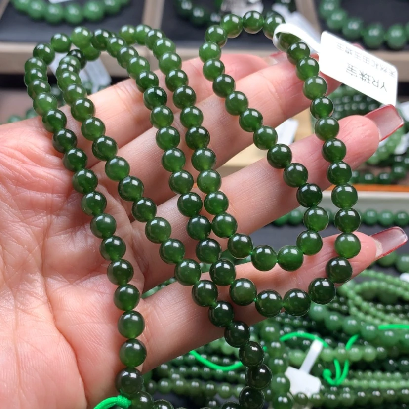 【闪购商品】和田玉（碧玉）手链未镶嵌金*6