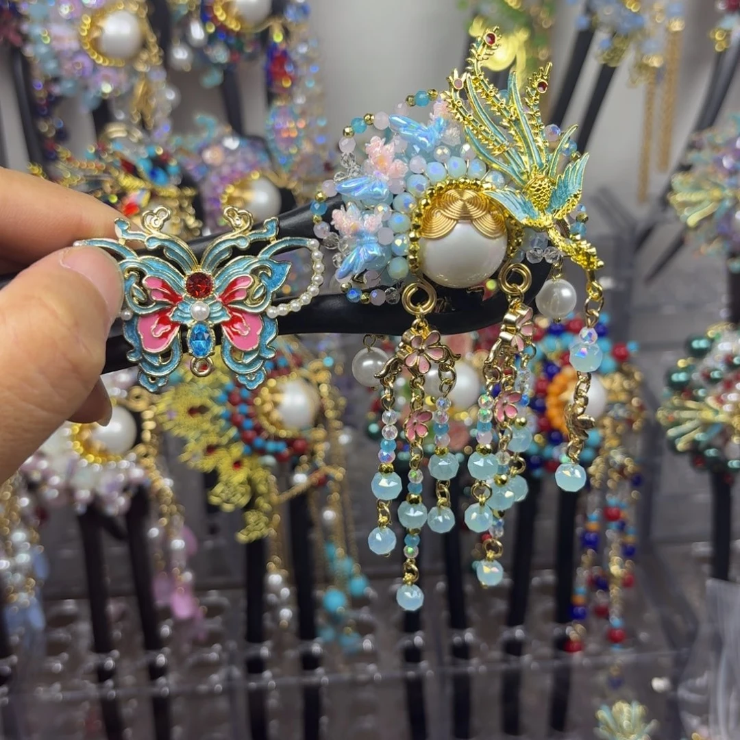 姜***儿古风刀马旦发簪发饰