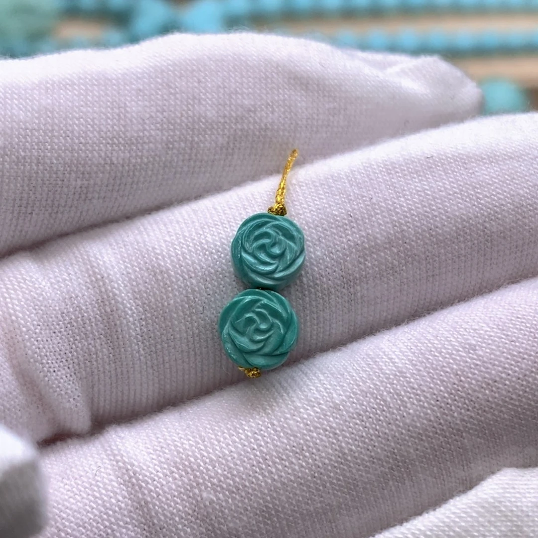 绿松石未镶嵌珠宝奇石6.8mm