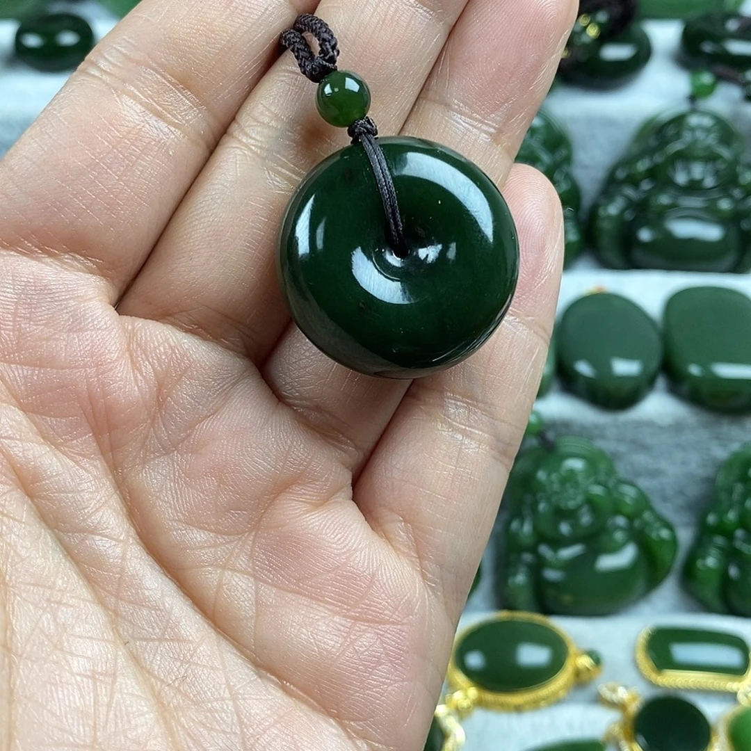 和田玉（碧玉）未镶嵌颈饰26mm