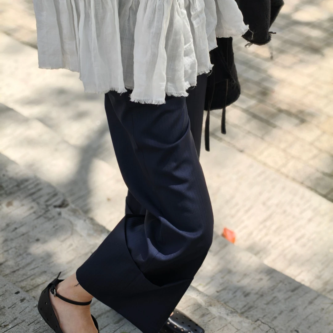 SONG TING 直筒卷边休闲裤