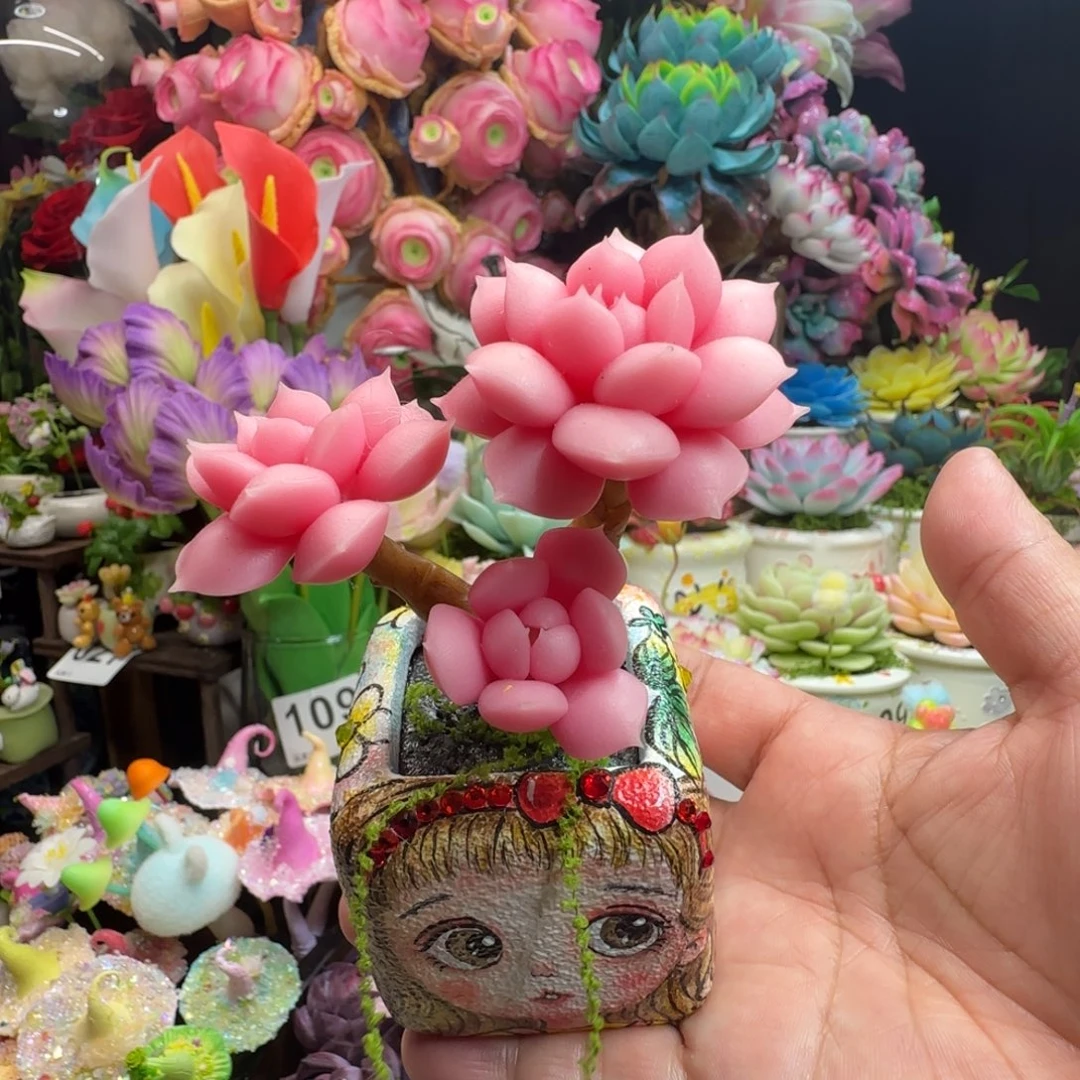 手工制作多肉小盆栽