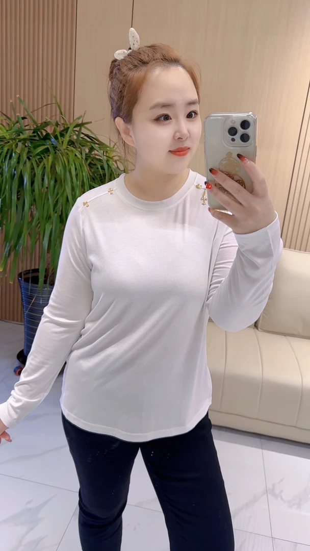 【聪姐推荐】11901时尚百搭款显瘦T桖（衣长66，胸围120）