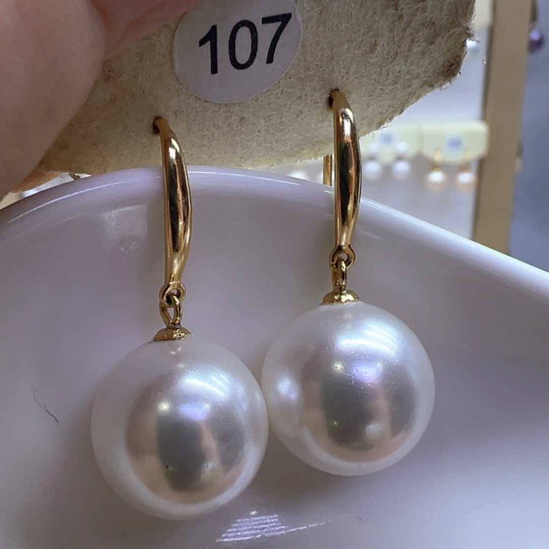 银S925镶嵌淡水珍珠耳饰