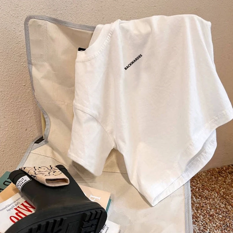 夏款纯棉短袖t恤儿童纯色百搭宽松休闲男女童白色上衣洋气童装潮t