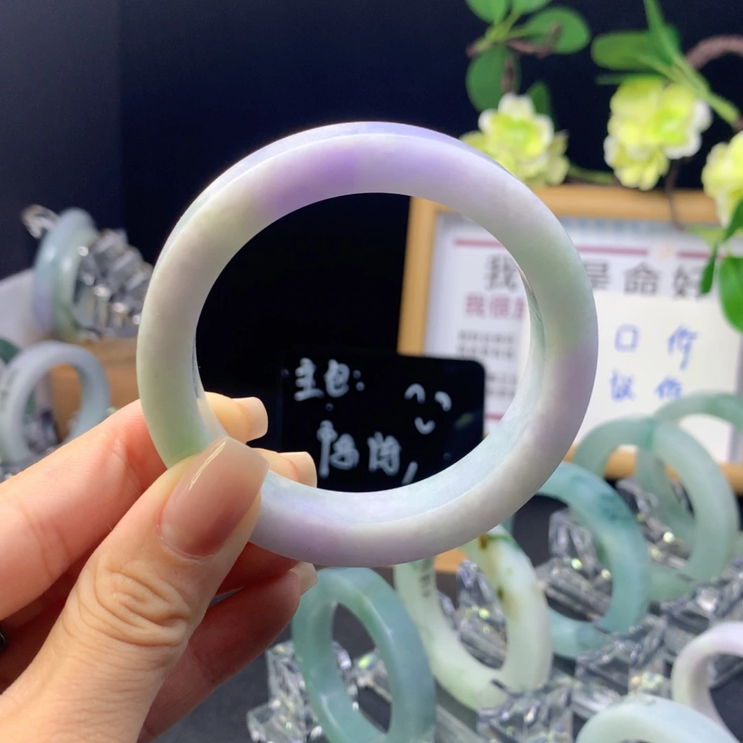 定制翡翠未镶嵌翡翠手镯56