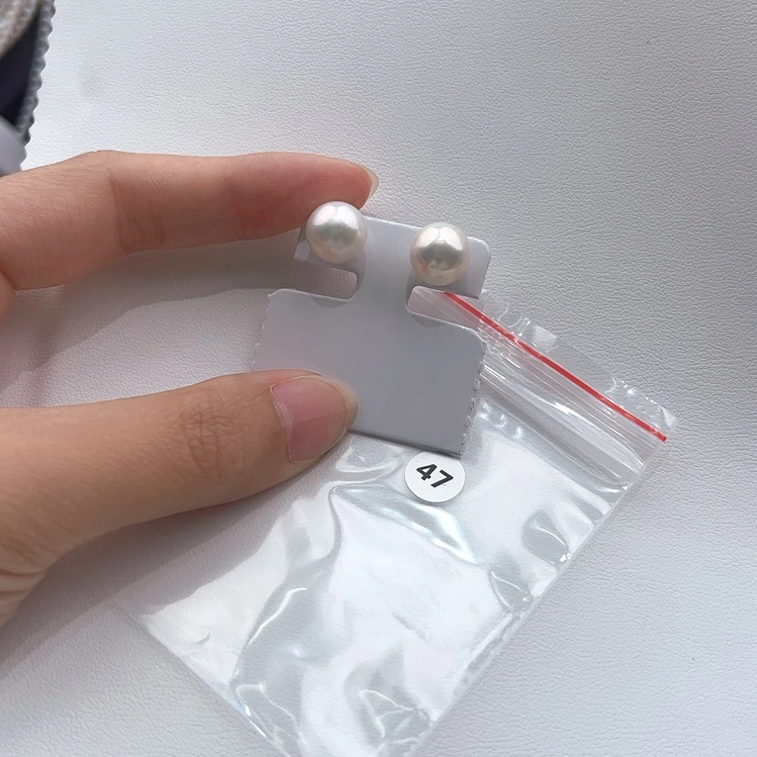 银S925镶嵌淡水珍珠耳饰