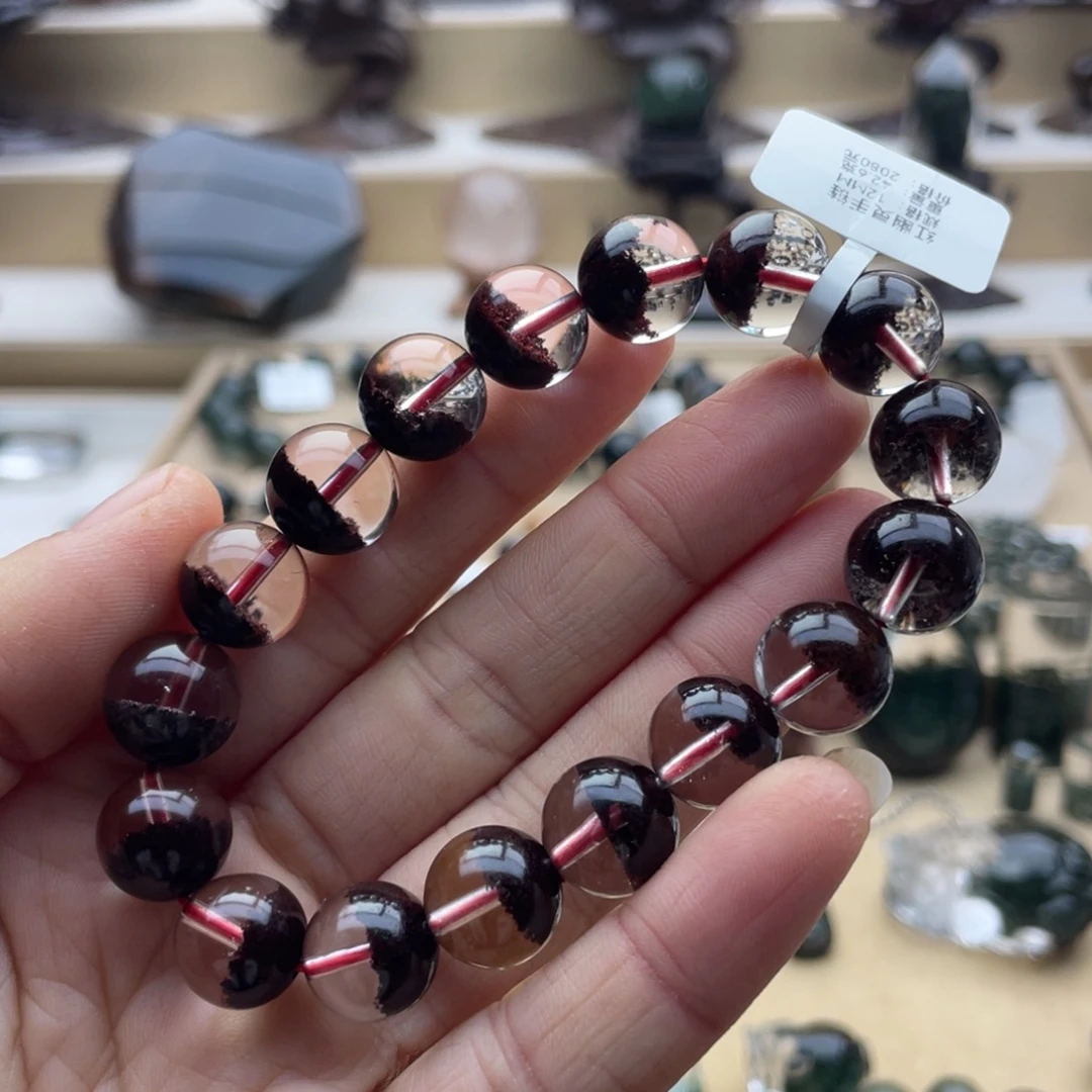 未镶嵌手链水晶红幽灵聚宝盆手串