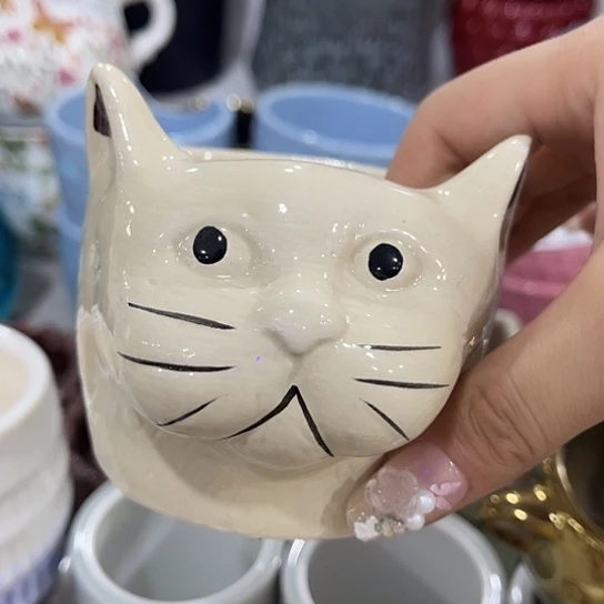 多肉绿植陶瓷花盆9.9包邮，有孔