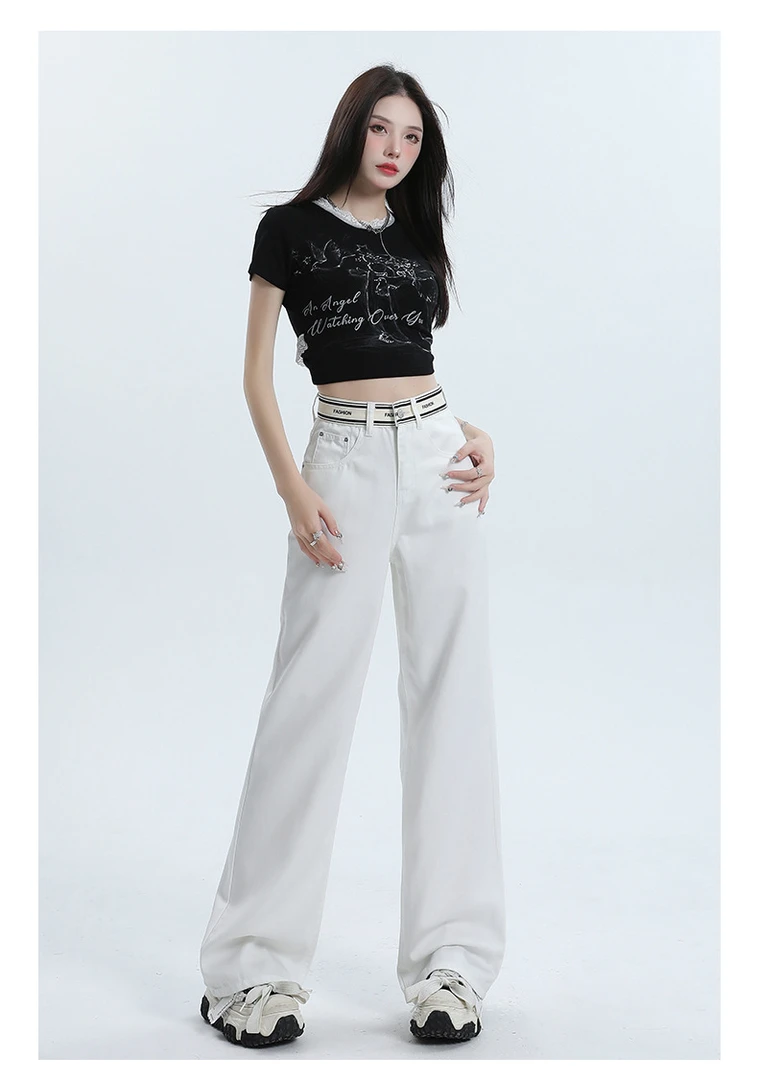 白色三防牛仔休闲裤8829（M）