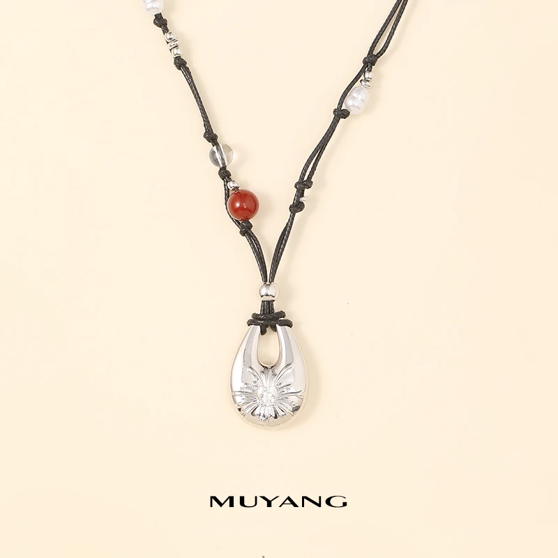 muyang/慕阳 铜合金锆石项链 气质小众简约时尚含星项链