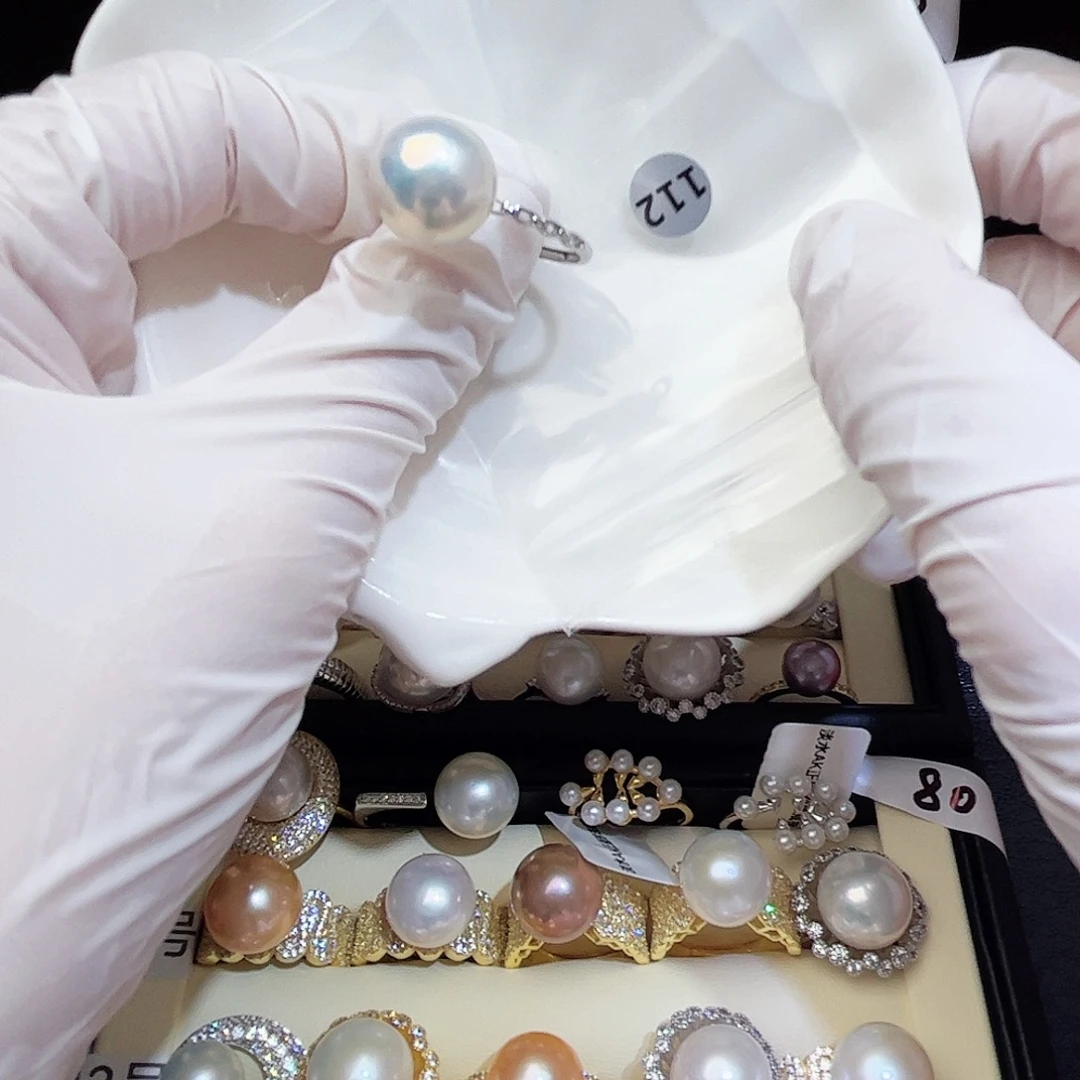 银S925镶嵌颈饰淡水珍珠